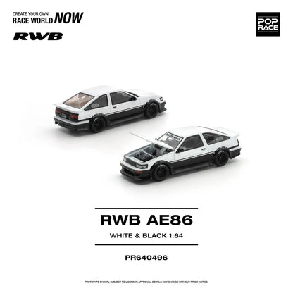 1/64 RWB AE86, white/black - Pop Race - PR640496