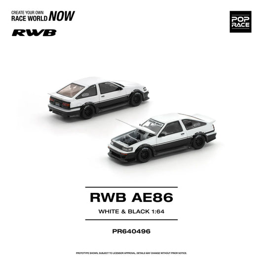 1/64 RWB AE86, white/black - Pop Race - PR640496