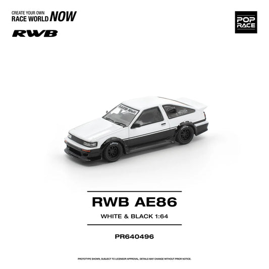 1/64 RWB AE86, white/black - Pop Race - PR640496