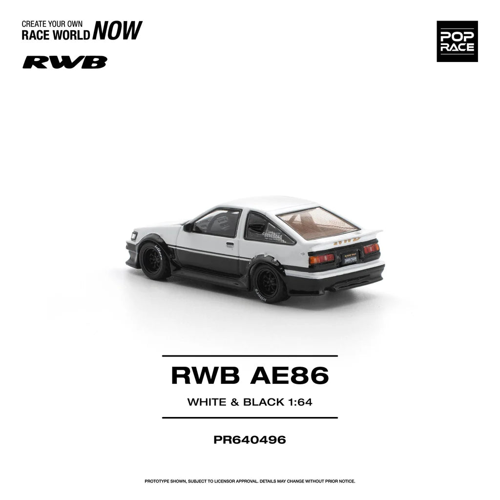 1/64 RWB AE86, white/black - Pop Race - PR640496
