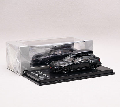 1/64 - AUDI - A6 RS6 AVANT C8 SW STATION WAGON 2021 - Black - CM Models