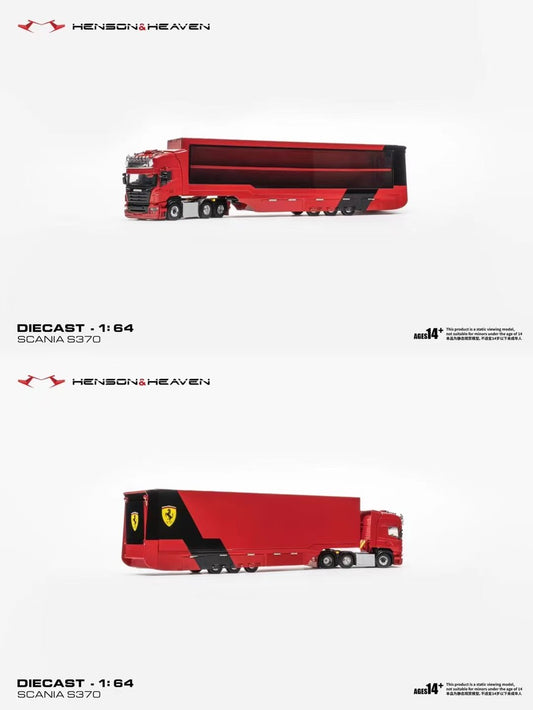 1/64 Scania S370 Truck and Trailer - Ferrari - Henson & Heaven