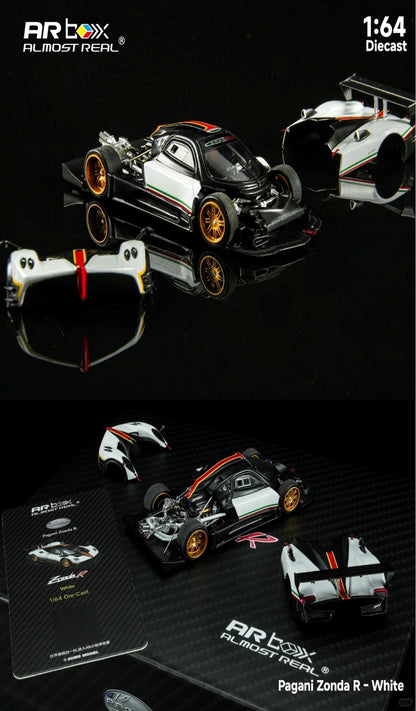 1/64 2026 BEIJING HEC Pagani Zonda R-white - AR Box - * HEC Event Specials*