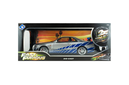 1/18 NISSAN SKYLINE GT-R (BNR34) 2FAST2FURIOUS BRIAN - Solido - S1804315A