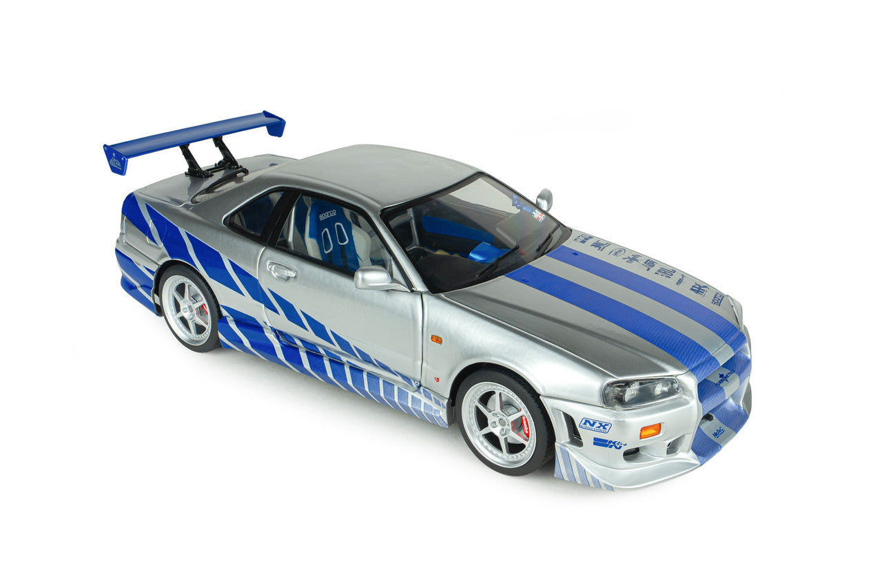 1/18 NISSAN SKYLINE GT-R (BNR34) 2FAST2FURIOUS BRIAN - Solido - S1804315A