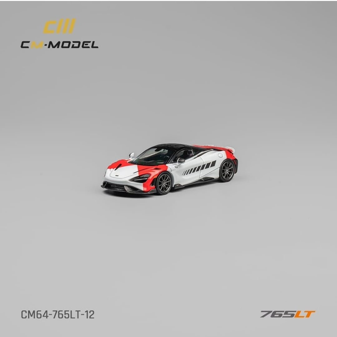 1:64 Mclaren  765LT White/Red - CM64- 765LT-12