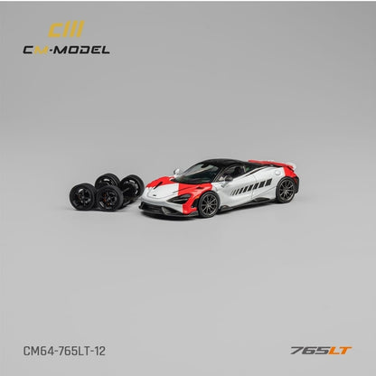 1:64 Mclaren  765LT White/Red - CM64- 765LT-12