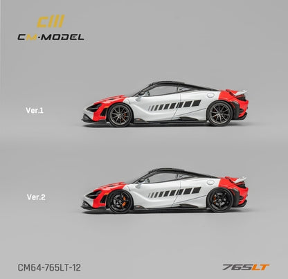 1:64 Mclaren  765LT White/Red - CM64- 765LT-12