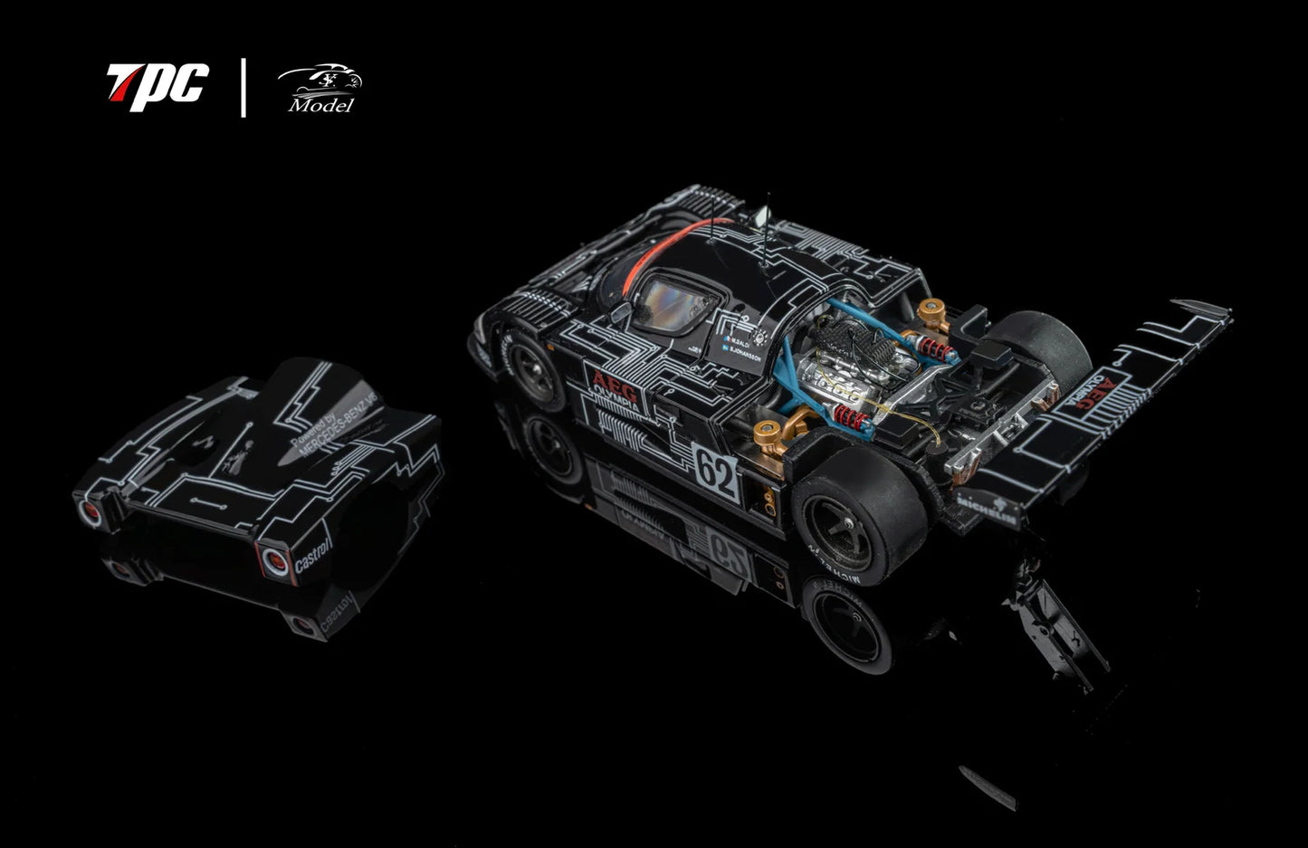 1:64  Sauber Mercedes C9 1988 Le Mans (4 Colours) - TPC x YS Model
