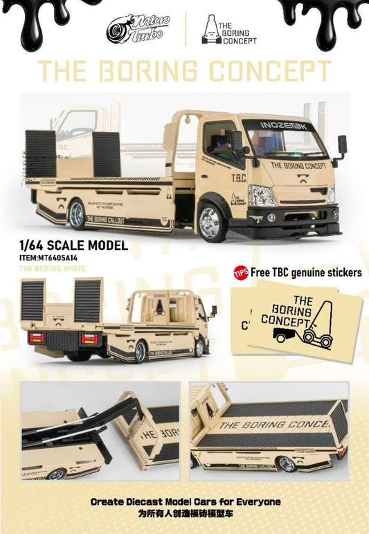 1/64 - 300 series flatbed trailer Custom Tow Truck The Boring Co - Micro Turbo - MT6405A14