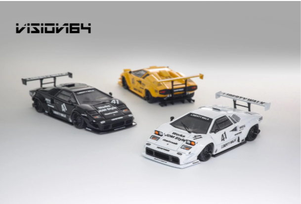 1/64 Lamborghini Countach LB Works - Vision64 - 3 colours deluxe box.
