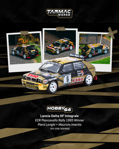 1/64  LANCIA DELTA HF INTEGRALE ECR PIANCAVALLO RALLY 1993 WINNER PIERO LONGHI / MAURIZIO IMERITO - Tarmac Models - T64-049-93PIR06