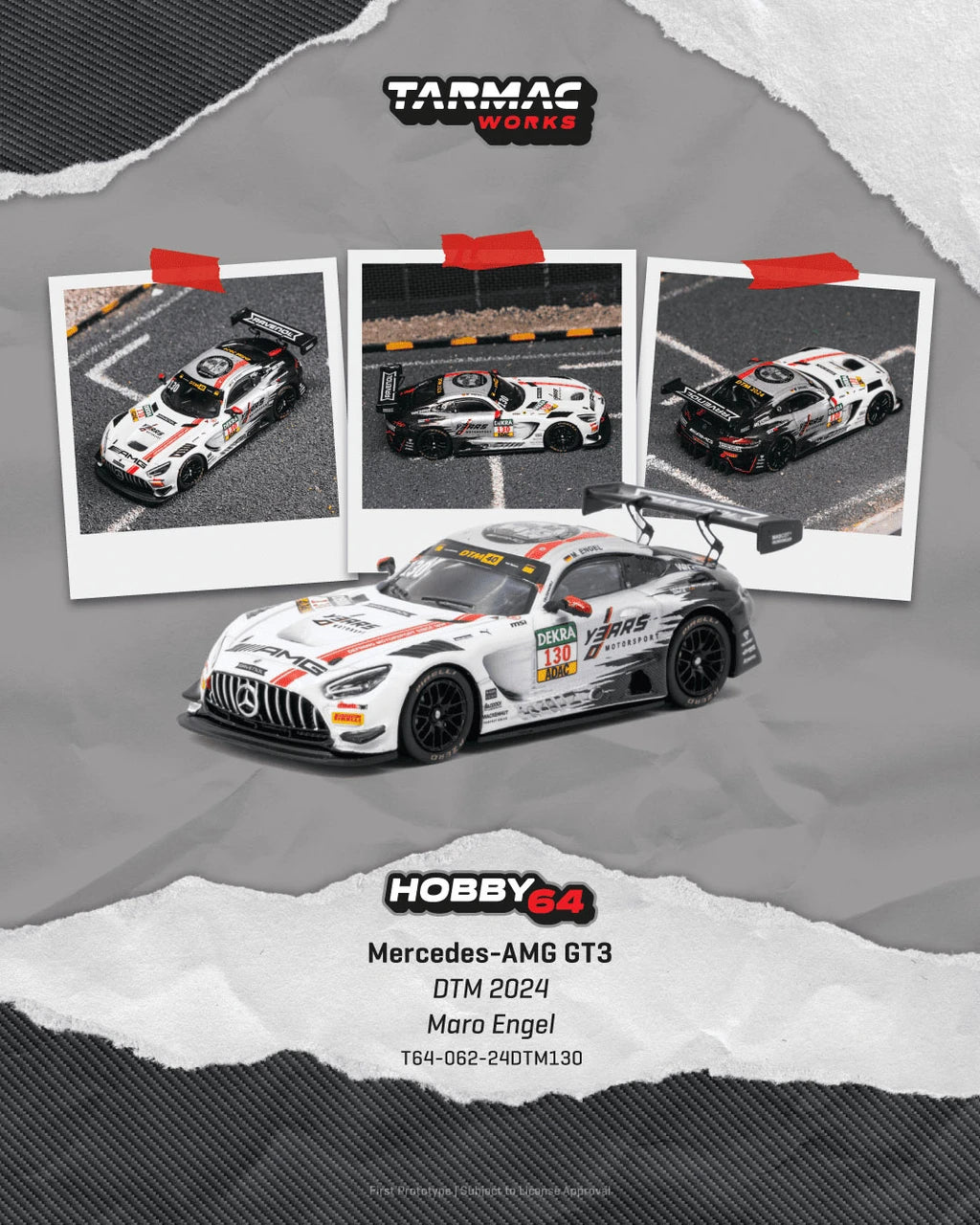 1/64 MERCEDES-AMG GT3 DTM 2024 MARO ENGEL - Tarmac Works - T64-062-24DTM130 - ** Pre Order **