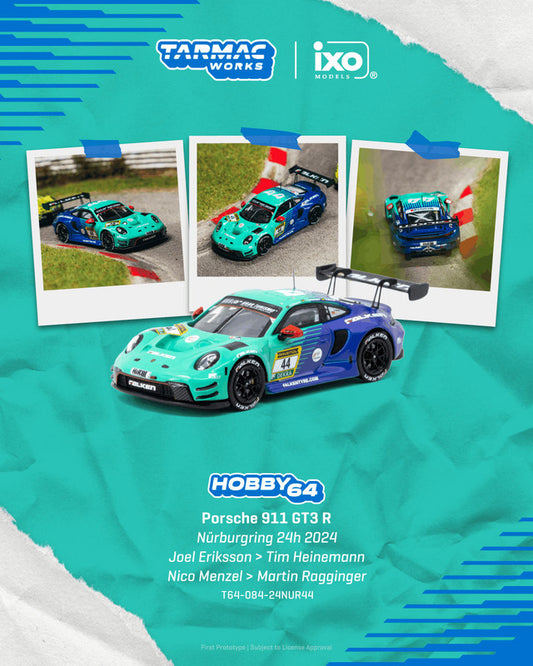 1/64  Porsche 911 GT3 R Nürburgring 24h 2024 Joel Eriksson / Tim Heinemann / Nico Menzel / Martin Ragginger - Tarmac Works - T64-084-24NUR44