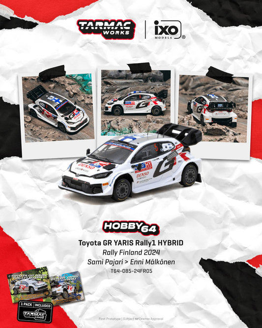 1/64 Toyota GR YARIS Rally1 HYBRID Rally Finland 2024  - Tarmac Works - T64-085-24FR05