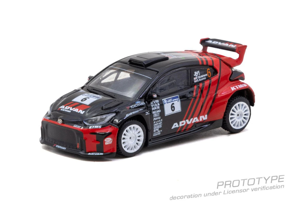 1/64 TOYOTA GR YARIS RALLY2 JAPANESE RALLY CHAMPIONSHIP 2024 FUMIO NUTAHARA / SHUNGO AZUMA  - Tarmac Works - T64-092-24JRC06 - ** Pre Order**