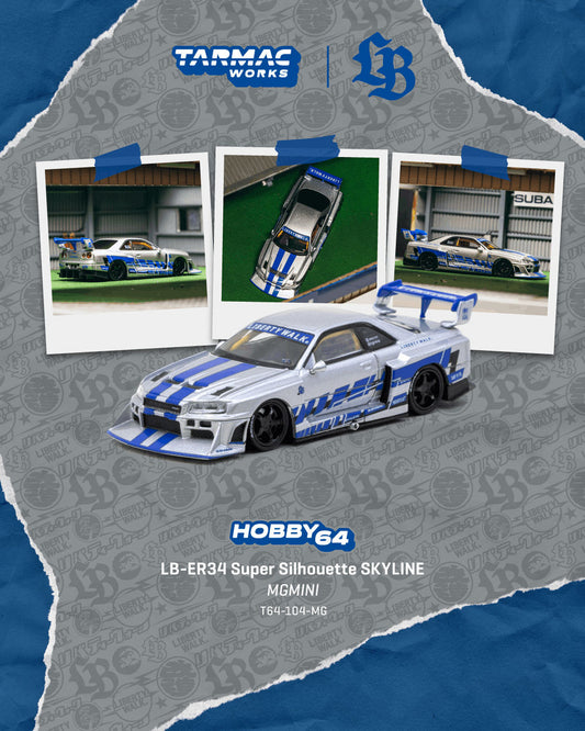 1/64 LB-ER34 Super Silhouette SKYLINE - Tarmac Works - T64-104-MG