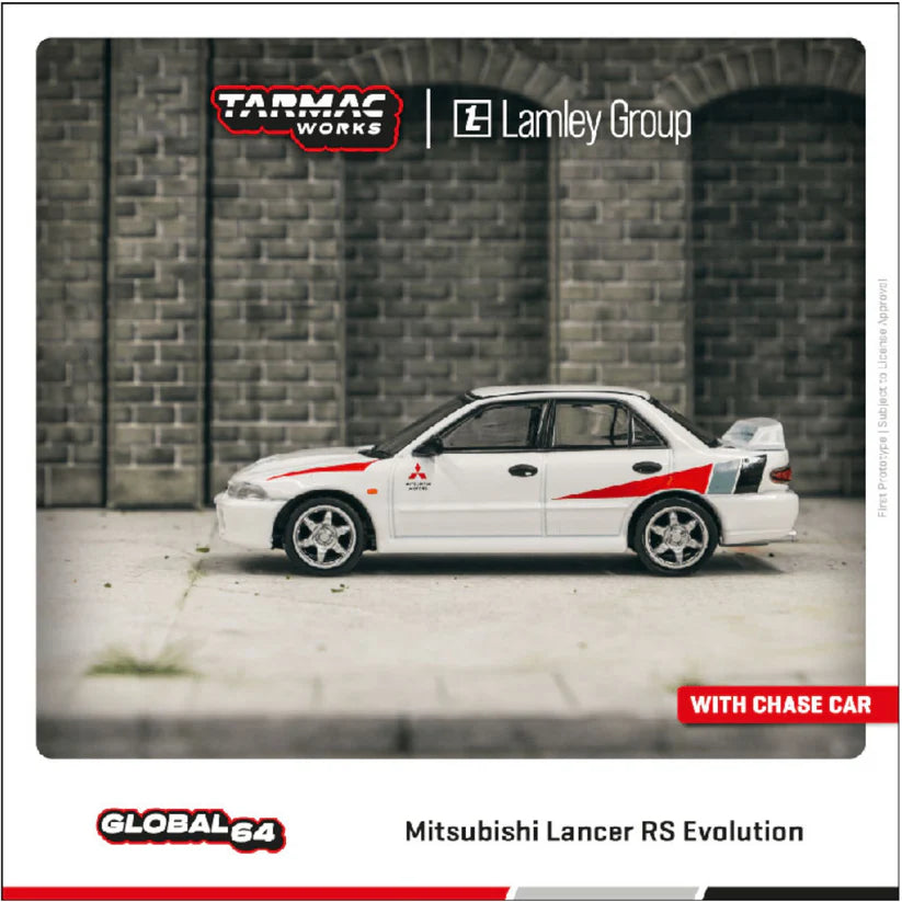 1/64 Mitsubishi Lancer RS Evolution, white  - Tarmac Models - TC-T64G-048-RS