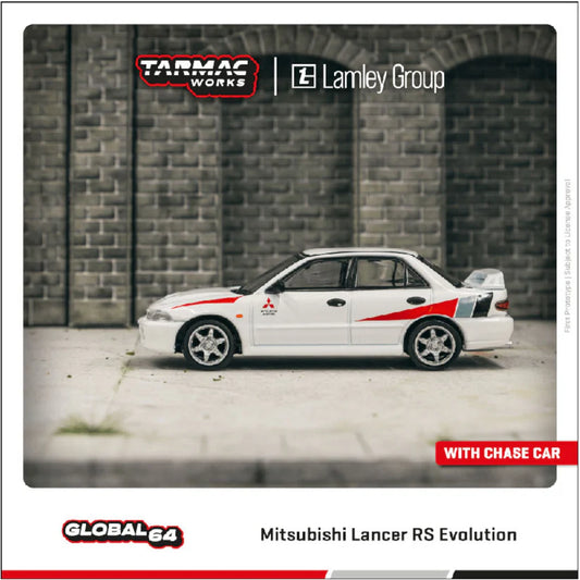 1/64 Mitsubishi Lancer RS Evolution, white  - Tarmac Models - TC-T64G-048-RS