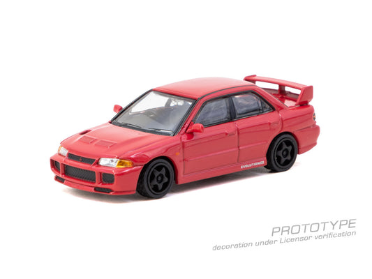 1/64 Mitsubishi Lancer GSR Evolution III Red - Tarmac Models - T64G-050-RE