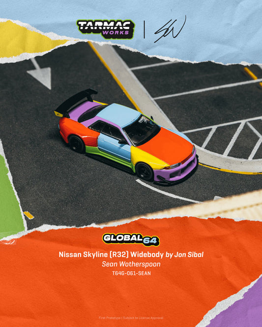 1/64 Nissan Skyline (R32) Widebody Sean Wotherspoon - Tarmac Models - T64G-061-SEAN