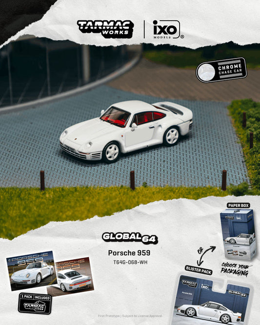 1/64 Porsche 959 White - Tarmac Models - T64G-068-WH