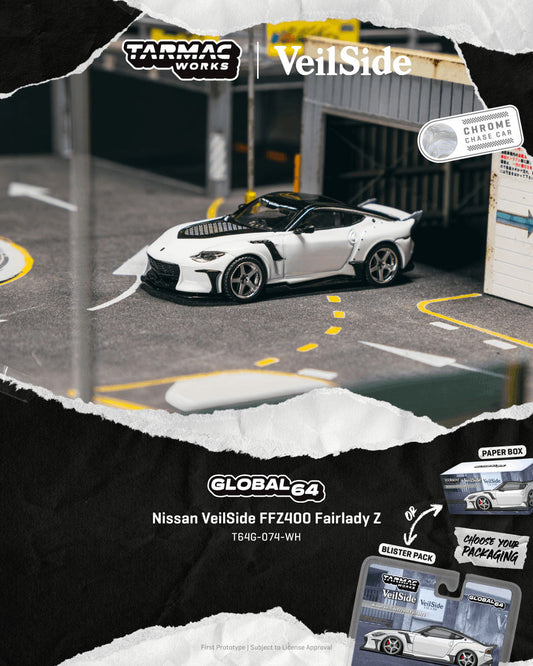1/64 NISSAN VEILSIDE FFZ400 FAIRLADY Z WHITE - Tarmac Models - T64G-074-WH