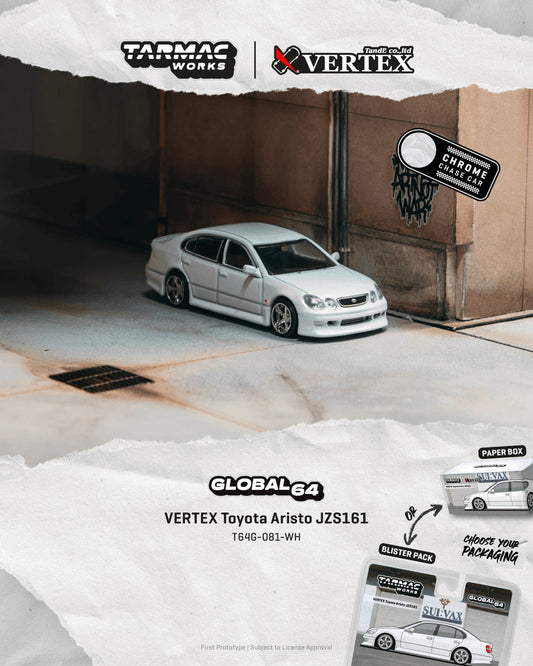 1/64 VERTEX Toyota Aristo JZS161 White - Tarmac Models - T64G-081-WH