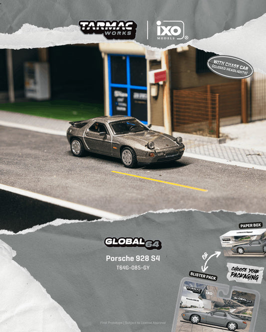 1/64 Porsche 928 S4 Grey Metallic - Tarmac Models - T64G-085-GY