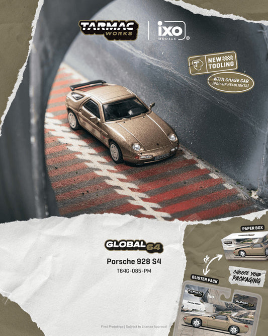 1/64 Porsche 928 S4 Platinum Metallic - Tarmac Models - T64G-085-PM