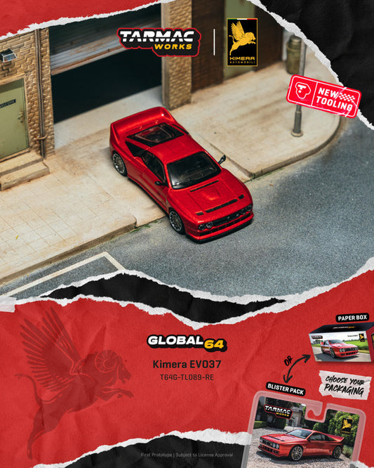 1/64 Kimera EVO37 Red - Tarmac Models - T64G-TL089-RE