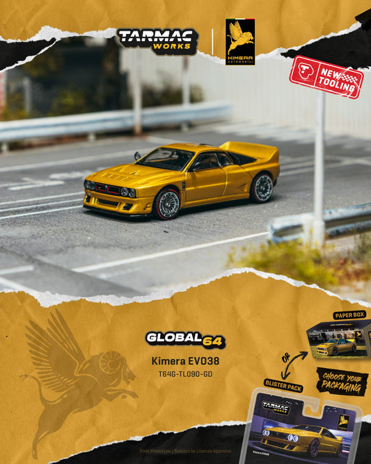 1/64 KIMERA EVO38 GOLD - Tarmac Models - T64G-TL090-GD