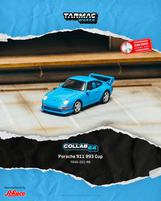 1/64 Porsche 911 993 Cup Riviera blue - Tarmac Models - T64S-021-RB