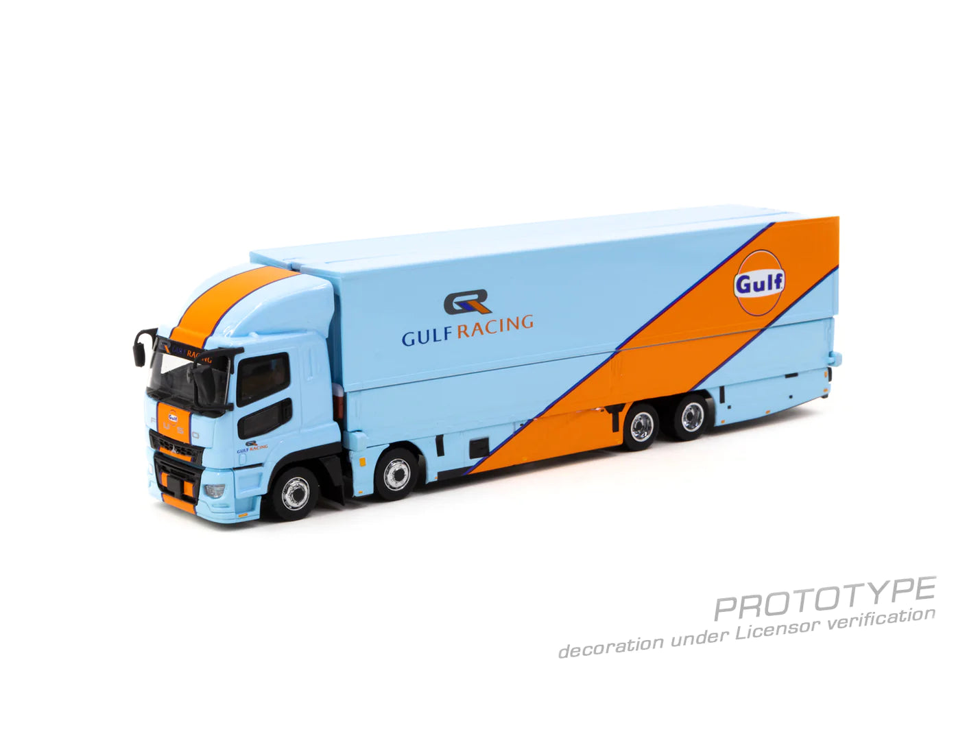 1/64 Mitsubishi Fuso Super Great *GULF Racing*, blue/orange - Tarmac Models - 	TC-T64T-TL001-Gulf