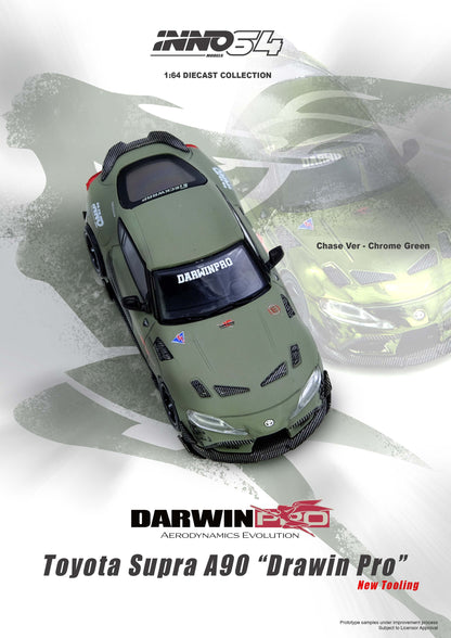 1/64 TOYOTA SUPRA A90 DARWIN PRO Matt Green - Inno64 - IN64-A90DP-MATGR