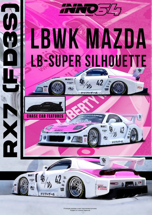 1/64 MAZDA RX7 (FD3S) LB-SUPER SILHOUETTE "DRIFT GAMES 2025"  - Inno64 Models - IN64-LBWK-RX7-08