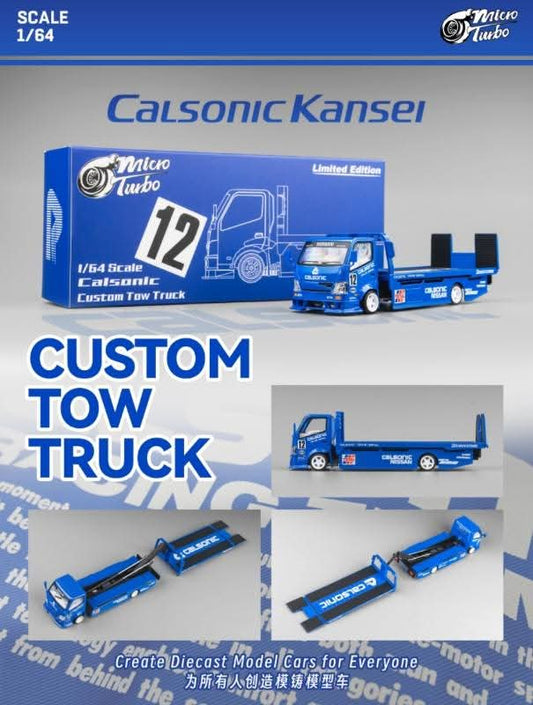 1/64 - 300 series flatbed trailer Custom Tow Truck Calsonic Kansei - Micro Turbo