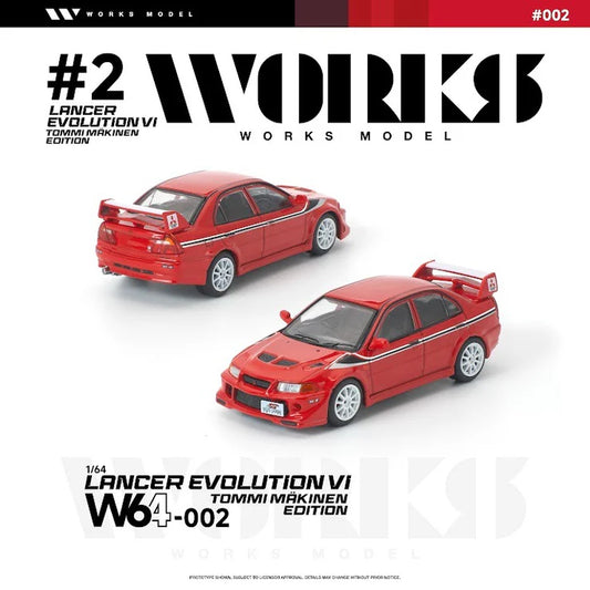 1/64 Mitsubishi Lancer Evo VI Tommi Makinen Edition, red - Works Models - W64-0002