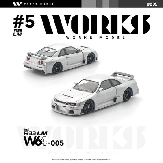 1/64 Nissan Skyline R33 LM, silver - Works Models - W64-0005
