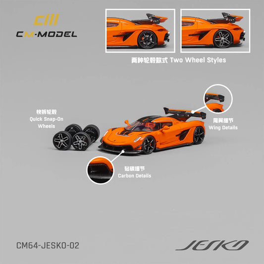 1/64  - Jesko Attack high wing version - CM64-Jesko-02 - CM Models