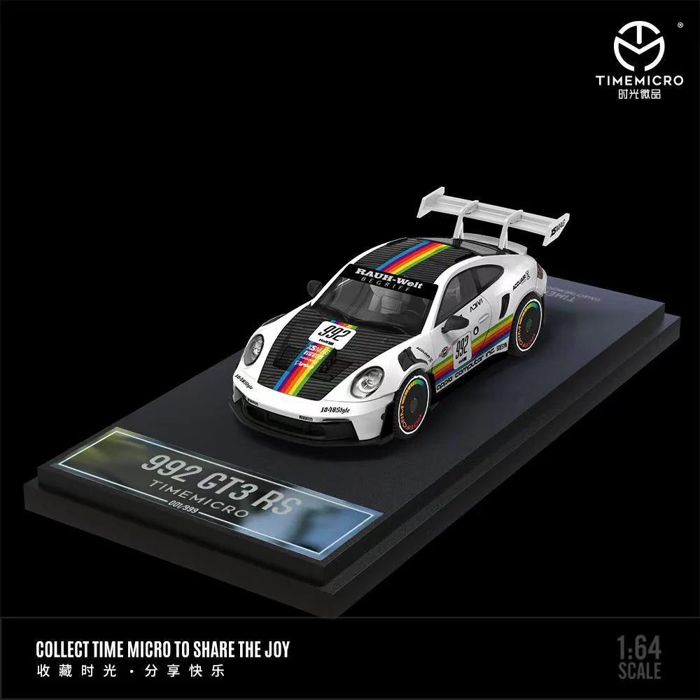 1/64 - PORSCHE 911 992 GT3 RS WHITE APPLE - TIME MICRO TM644611