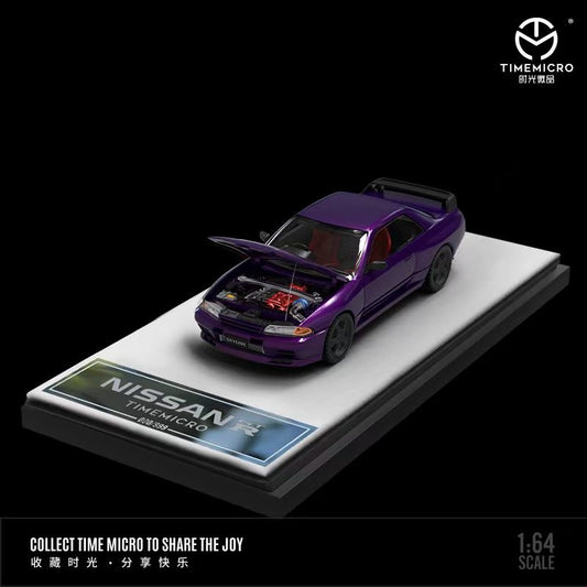 1/64 Nissan Skyline GT-R R32 Open Bonnet Engine Hood -Midnight Purple - Time Micro - TM644102