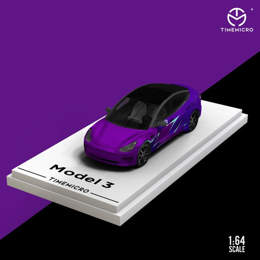 1/64 - Tesla Model 3 Fantasy Purple - Time Micro - TM642510