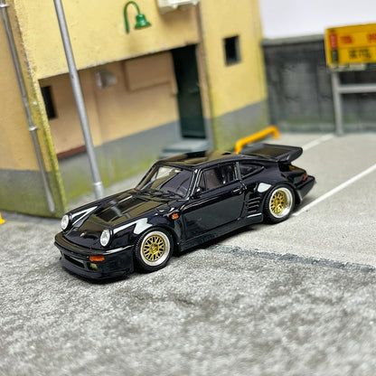 1/64 Cars Lounge - Porsche 911 (930) Blackbird - Gold Wheels *Resin - Limited Edition 1 of 399 Pcs