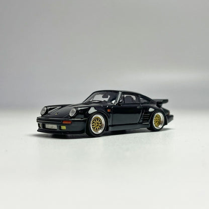 1/64 Cars Lounge - Porsche 911 (930) Blackbird - Gold Wheels *Resin - Limited Edition 1 of 399 Pcs