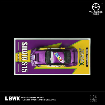 1/64 - Nissan LBWK S15 Purple Lightning - TM646003 - Time Micro