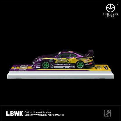 1/64 - Nissan LBWK S15 Purple Lightning - TM646003 - Time Micro