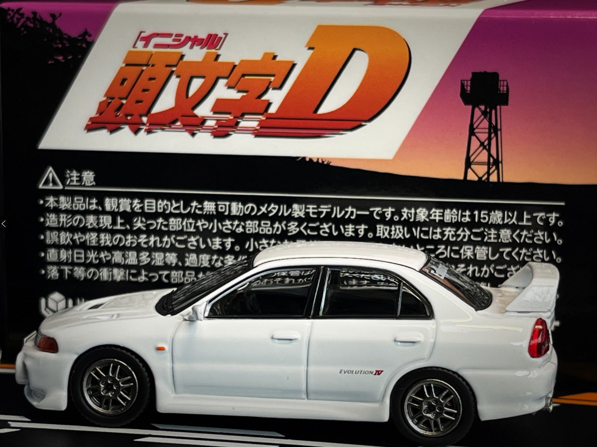 1/64 -Nissan Skyline GT-R R32 black + Mitsubishi Lancer Evolution IV white - Initial D series