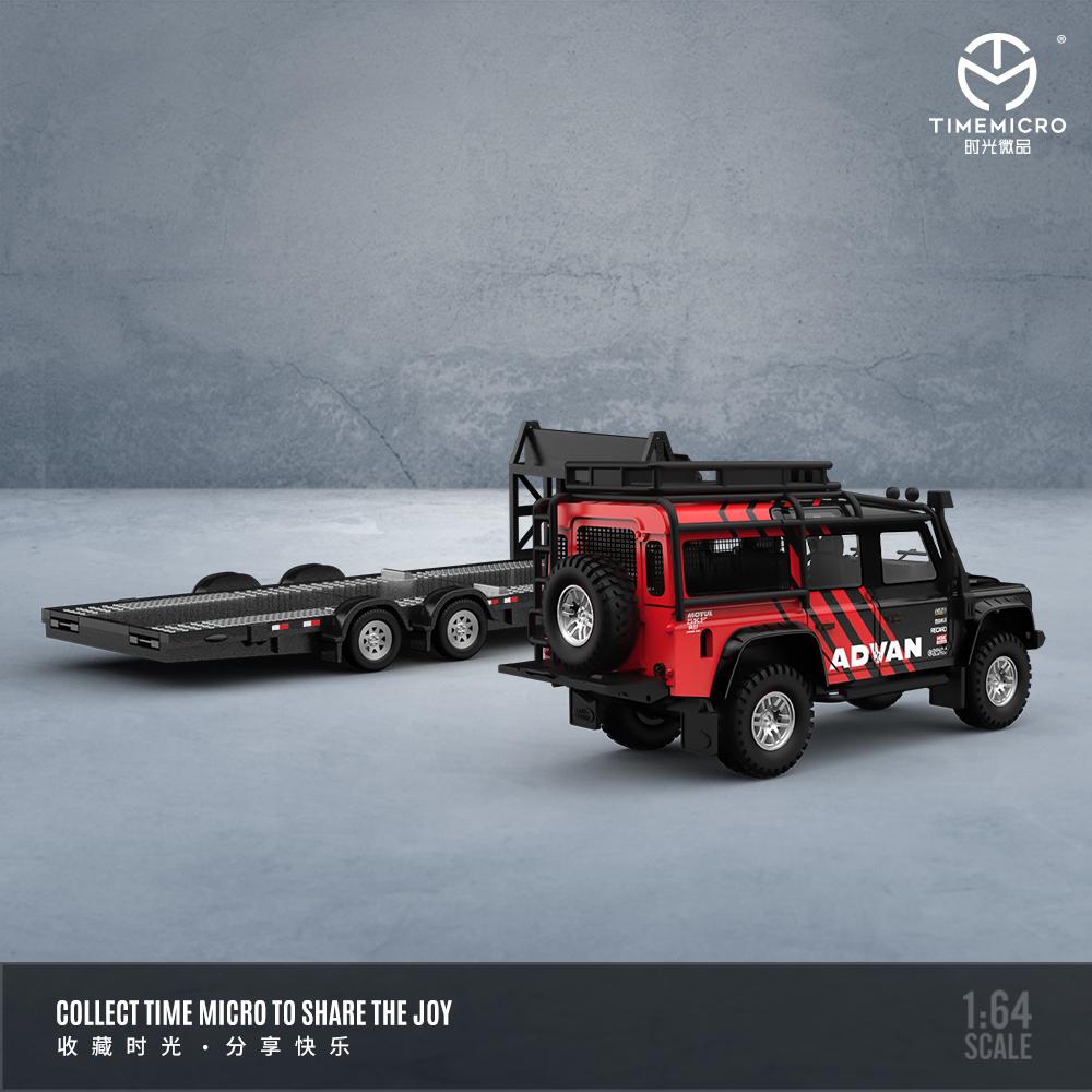 1/64 Land Rover Defender & Trailer- Advan - Time Micro - TM646106-1