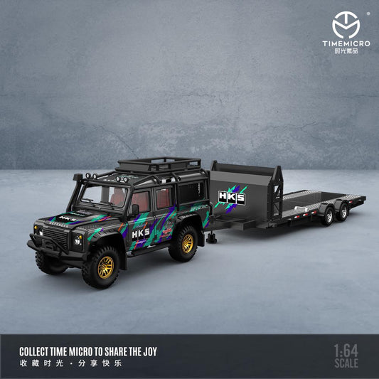 1/64 Land Rover Defender & Trailer- HKS - Time Micro - TM646106-2